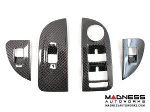 Alfa Romeo Giulia Door Trim - Window Switch Trim Kit - Carbon Fiber - LHD